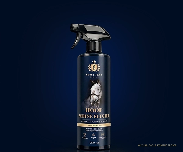 HOOF SHINE ELIXIR - spray pielęgnacyjny do kopyt, 250 ml
